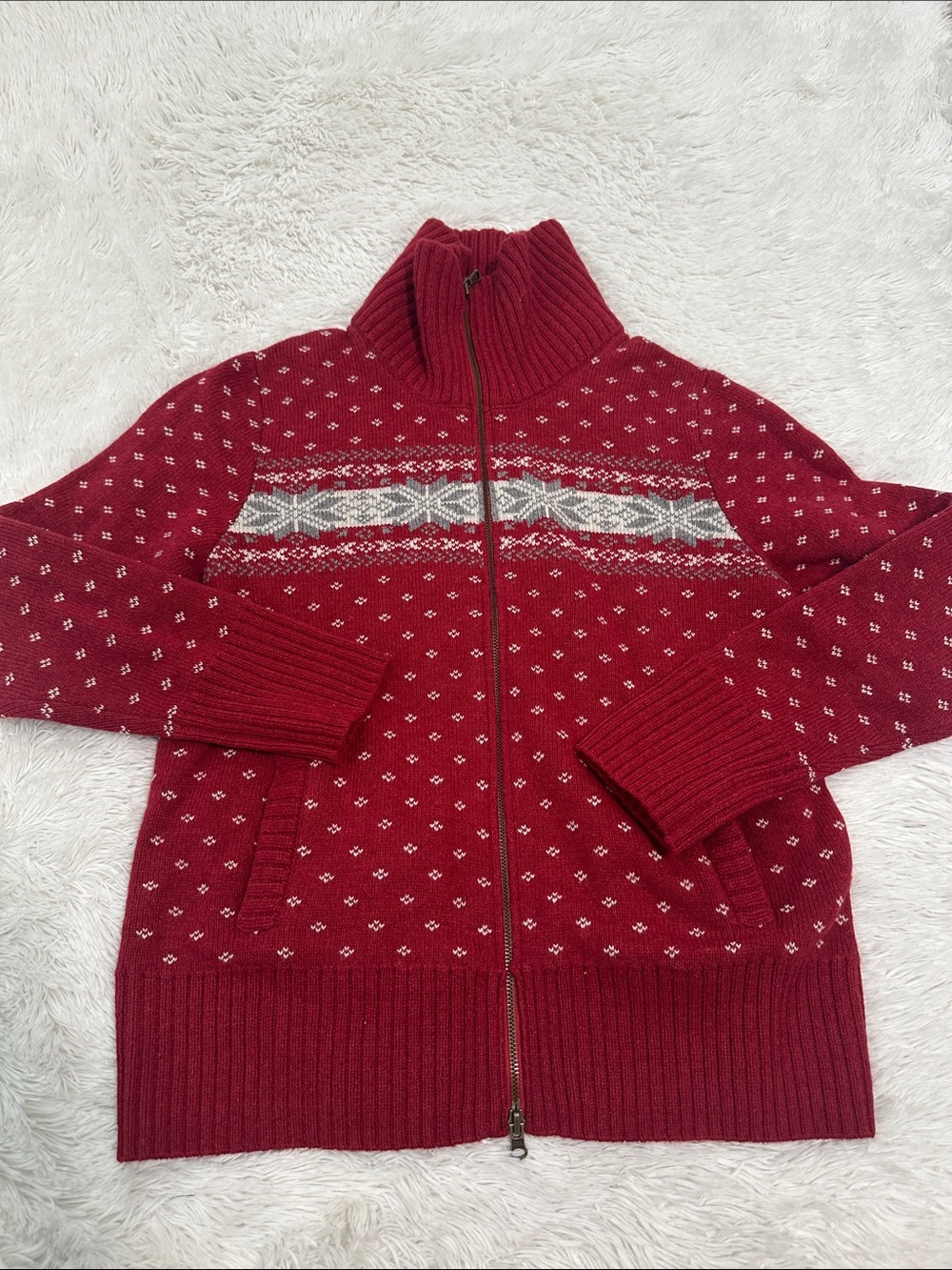 🐛 Eddie Bauer Zip Up Cardigan Sweater